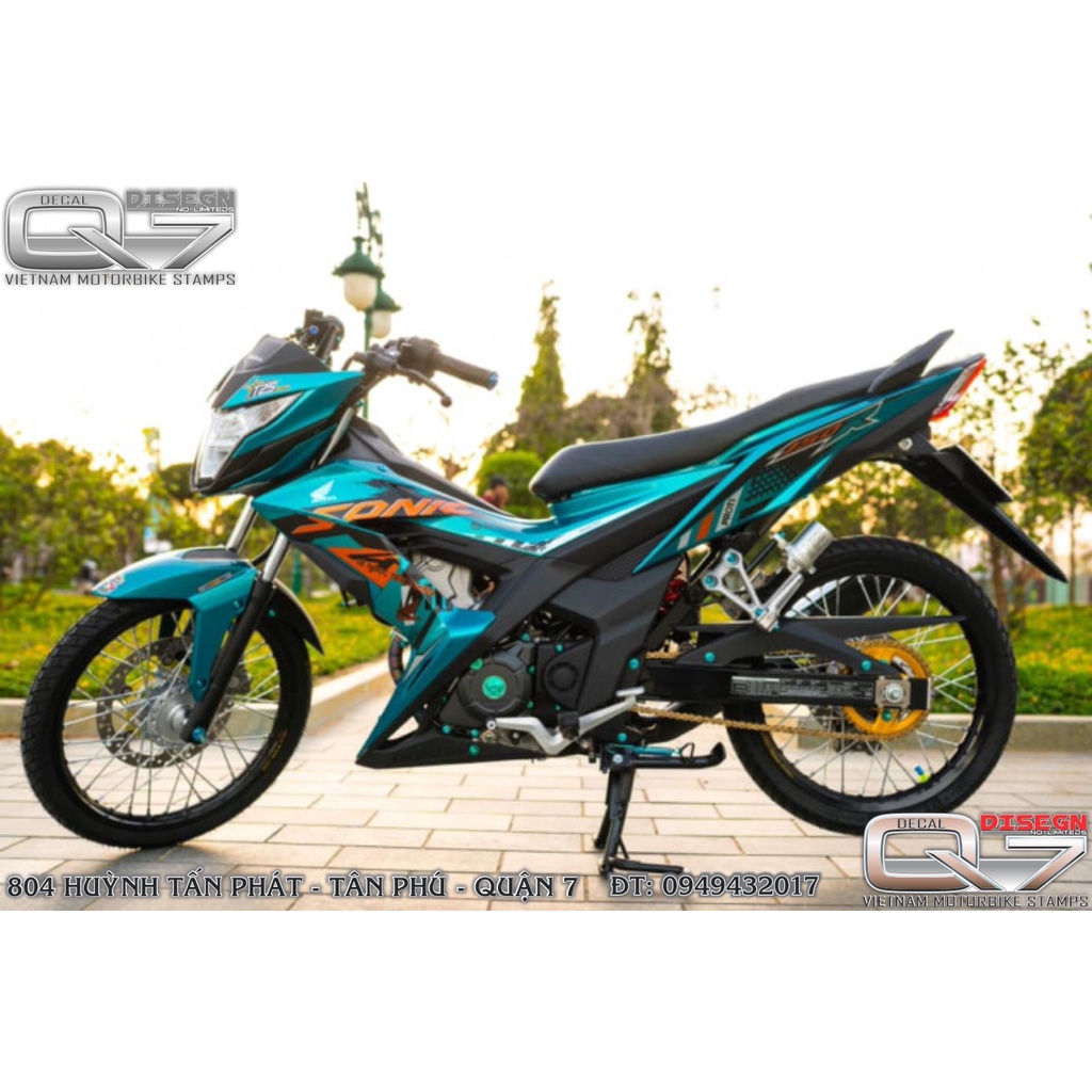 Tem rời sonic 150 xanh đen - decalq7