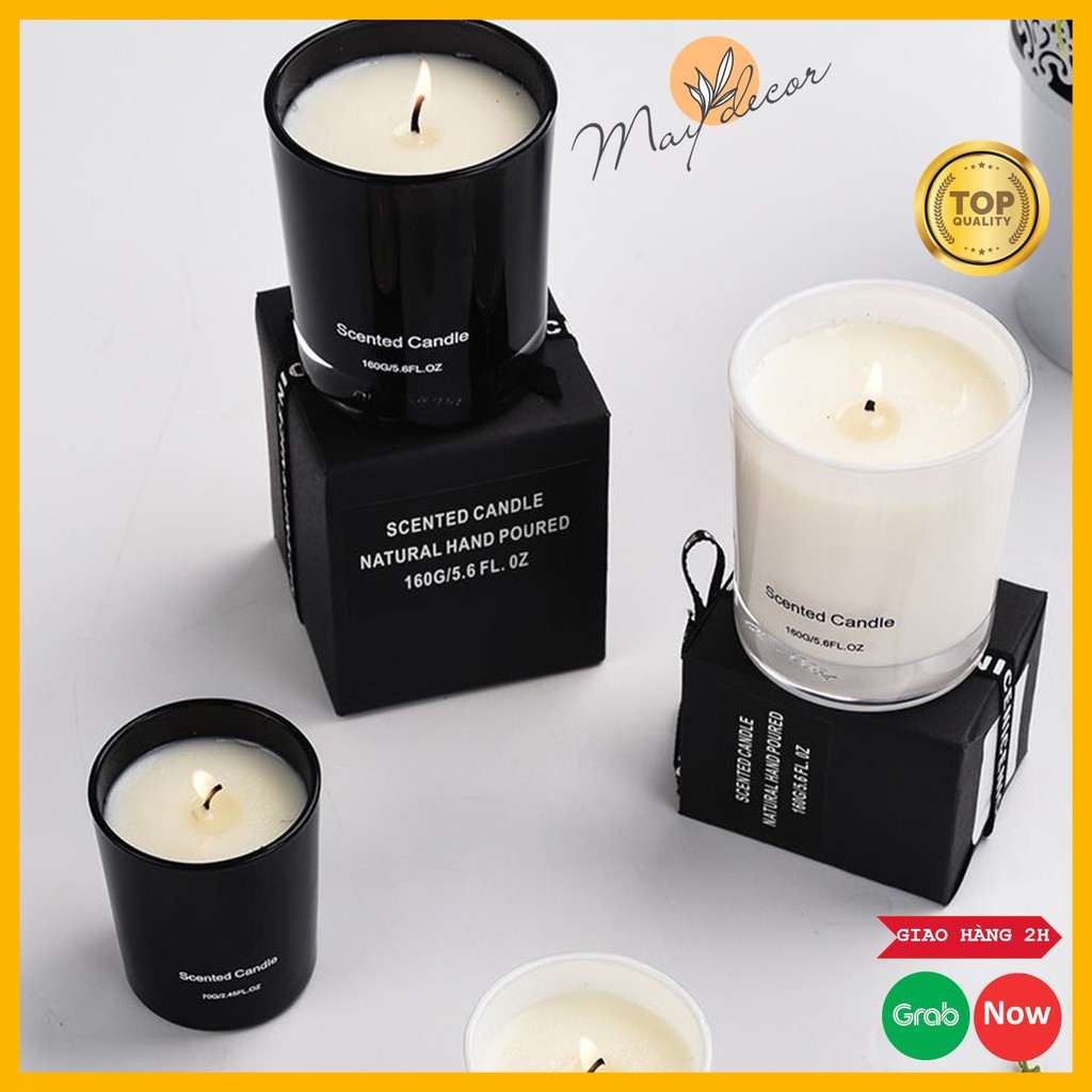 Nến thơm phòng tinh dầu tự nhiên cao cấp Scented candle cup Maydecor nến decor trang trí