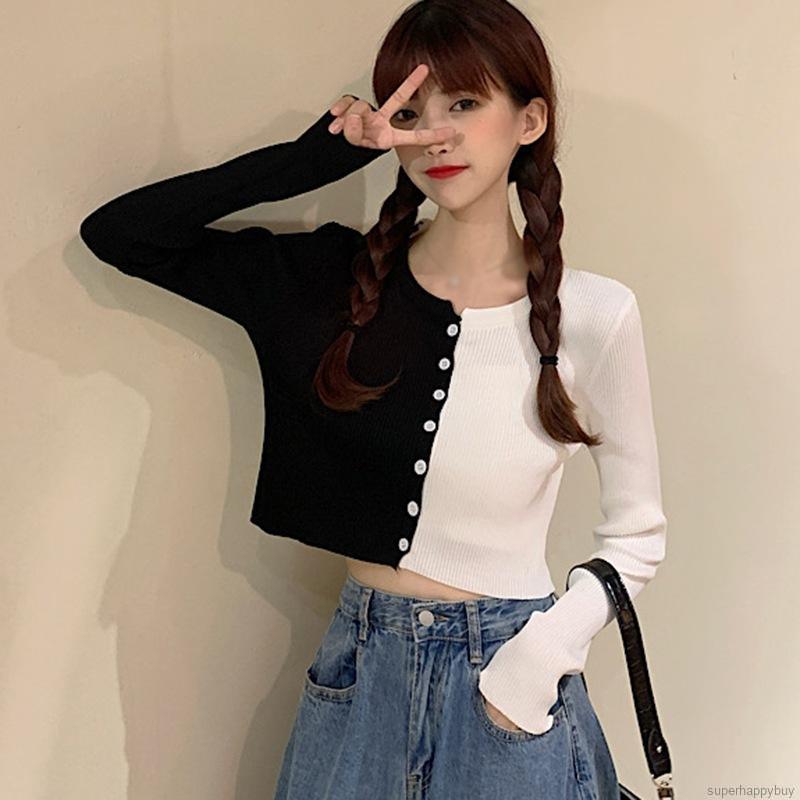 Áo khoác cardigan dệt kim tay dài phong cách Hàn Quốc thời trang thường ngày cho nữ