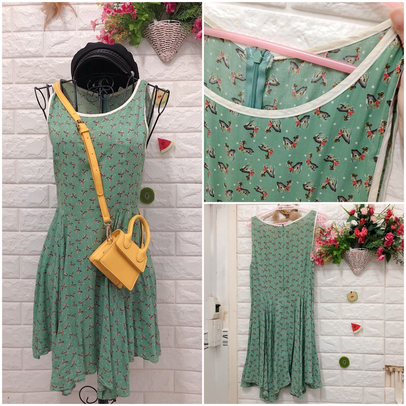 Đầm hoa xô tole Nhật dưới 65 kg