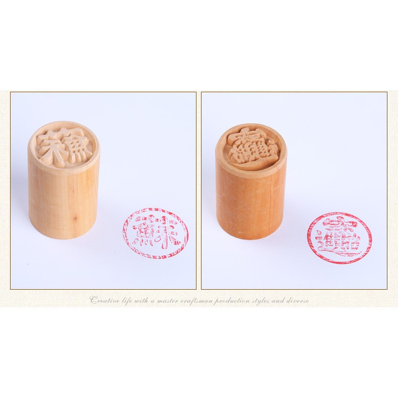 Khuôn Đóng Dấu Bằng Gỗ 3.5cm DIY Để Làm Bánh Trung Thu Bánh Mì Tráng Miệng Kiểu Liên Xô