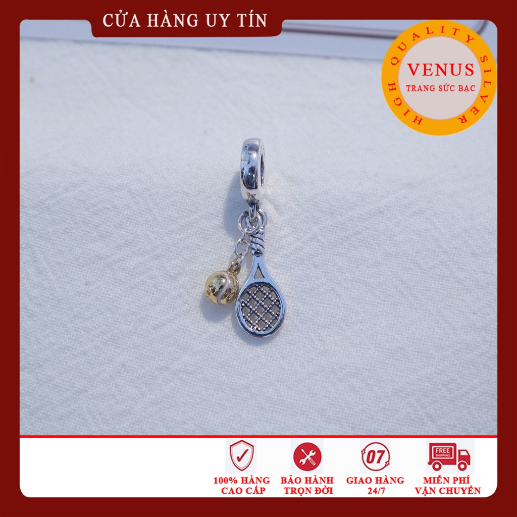 [Charm bạc 925 cao cấp] Charm treo chiếc vợt tenis- Mã sản phẩm VENUSTEN