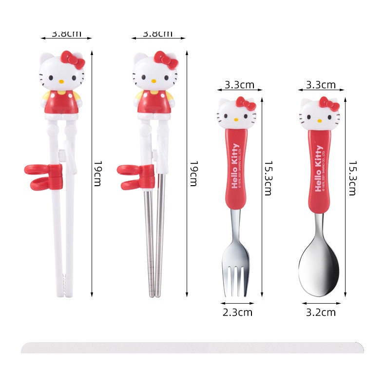 Set đũa tập ăn 3D Hello Kitty