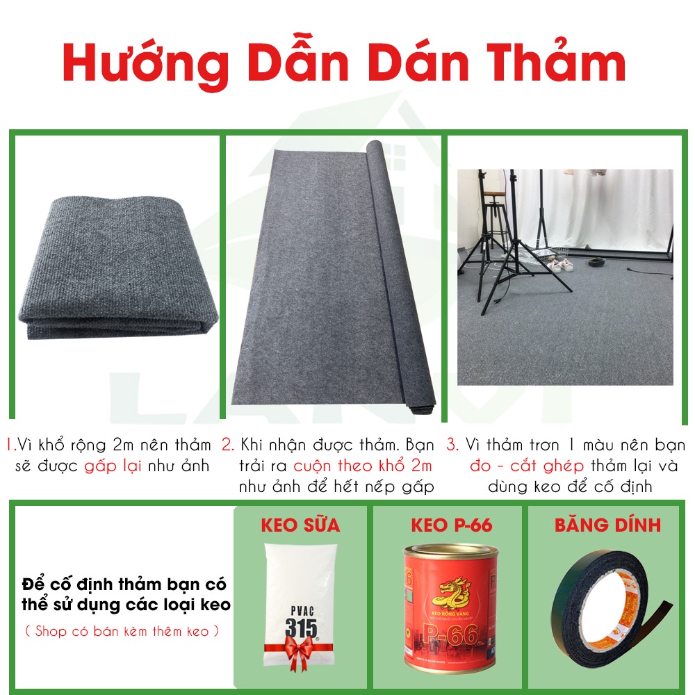 Thảm nỉ trải sàn nhà, thảm lót sàn nhà đẹp giá rẻ dày 3mm màu đen trải văn phòng, phòng ngủ, sự kiện