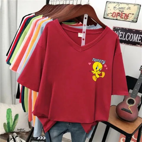 Áo Thun Nữ Cổ Chữ V Plus Size C8980 40-150KG