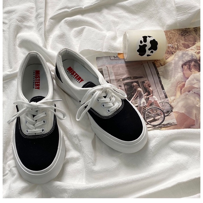 Giày Ulzzang Trắng Đơn Giản Đế Bánh Mì - G01