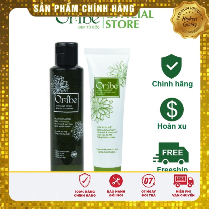 [Chính Hãng] Combo Nước Hoa Hồng 150ml và Sữa Rửa Mặt Dưỡng Ẩm Sạch Sâu Oribe 50gr