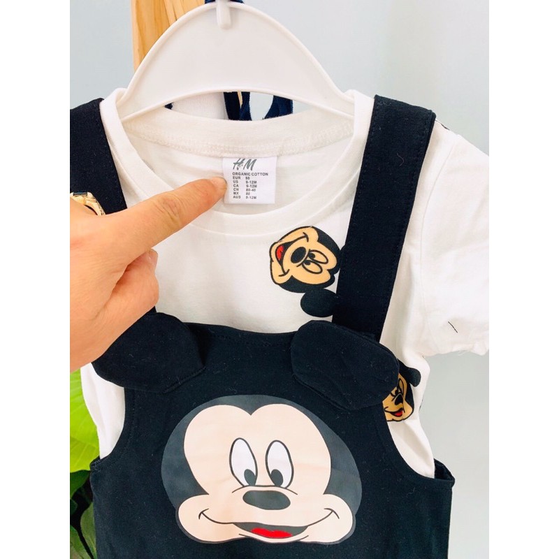 Bộ Quần Áo Yếm Cho Bé Trai Và Bé Gái HÌnh Chuột Mickey - Trending Kids