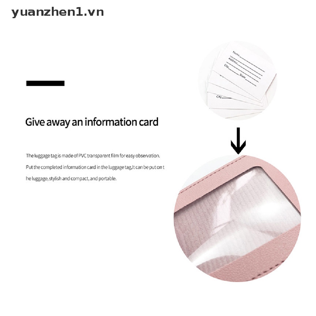 Nhãn Đánh Dấu Ghi Thông Tin Riêng Tư Bằng Da PU Gắn Hành Lý Du Lịch