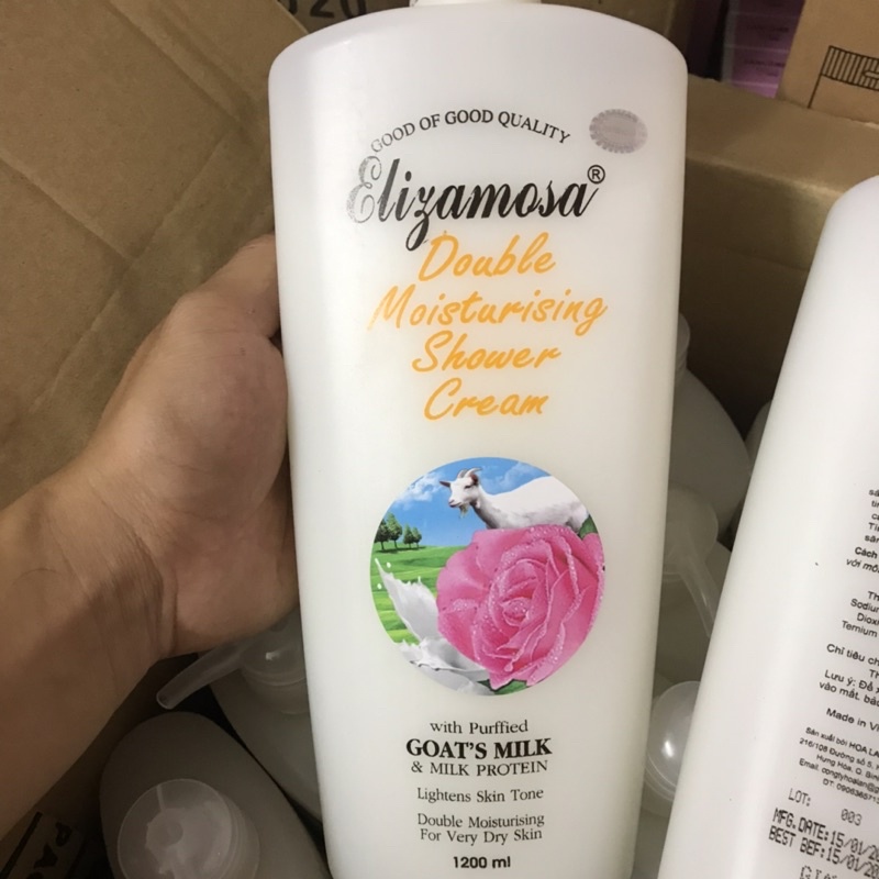 Sữa Tắm Dê ELIZAMOSA 1200ml | Hương Nước Hoa Hồng Siêu Đậm Đặc | BigBuy360 - bigbuy360.vn