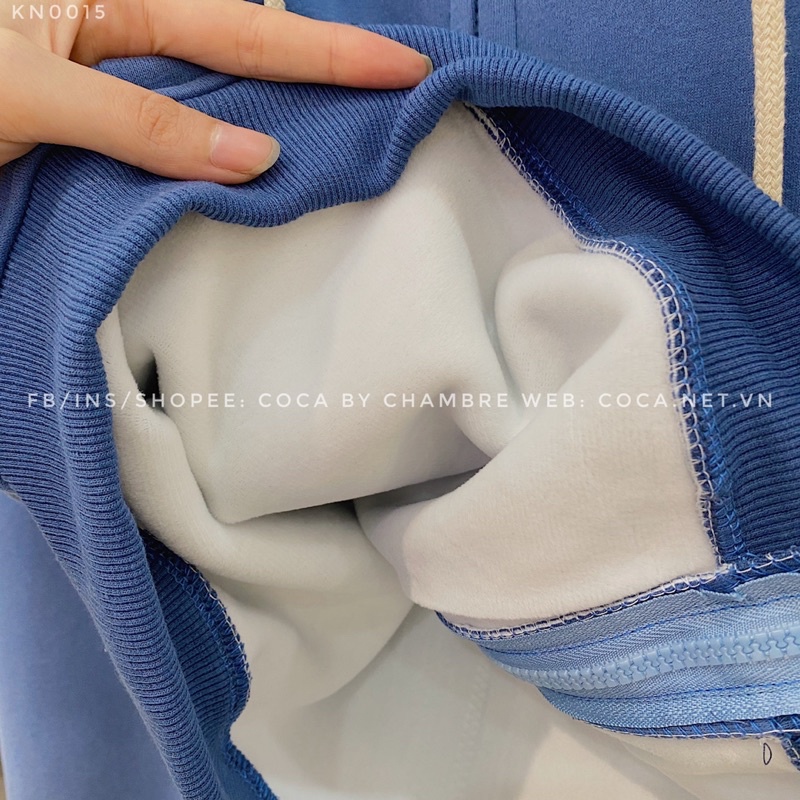 [KN0015]🐮 Áo khoác HOODIE ZIP nỉ lót lông may logo cao su CHOA YUNO form rộng (Có sẵn/ảnh thật) | BigBuy360 - bigbuy360.vn