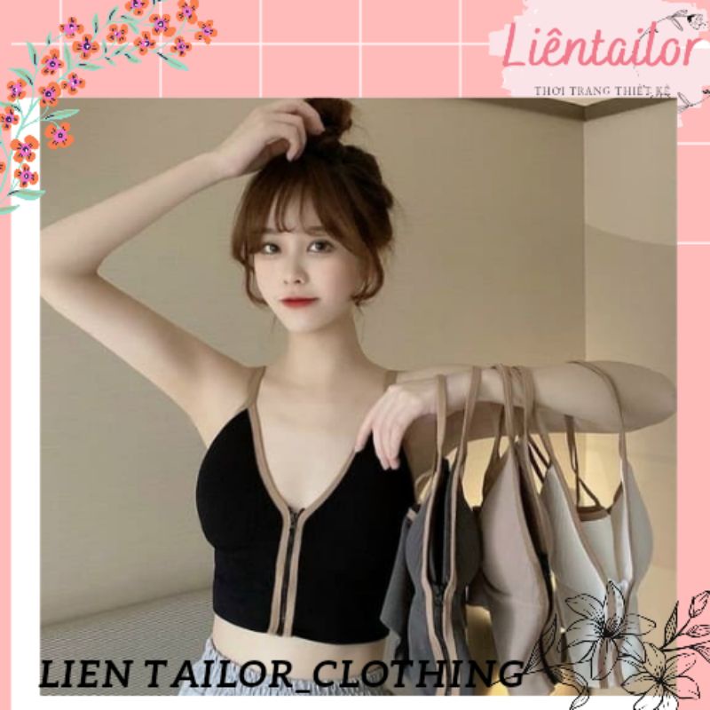 Áo bra kéo khóa⚡hottrend⚡Áo tập kéo khoá ôm dãn năng động