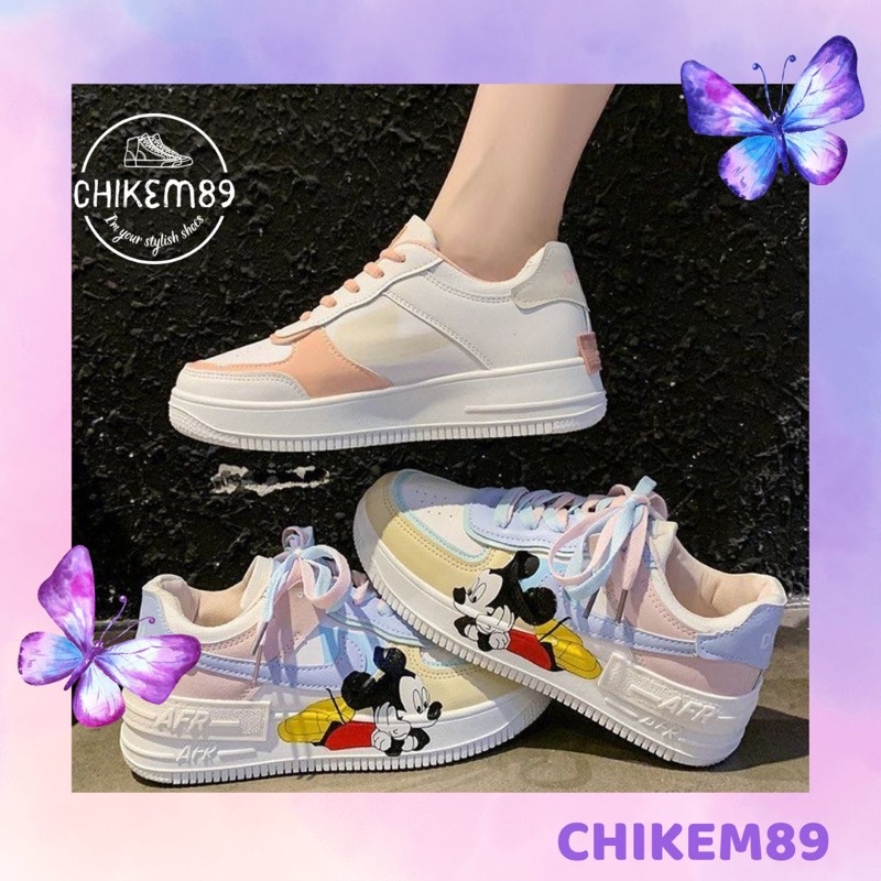 Giày thể thao sneakers nữ 🌺FREESHIP🌺 độn đế mickey