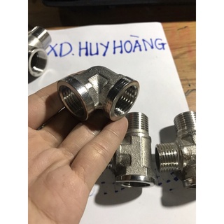 Tê cầu,Tê ren co ren phi 21 inox