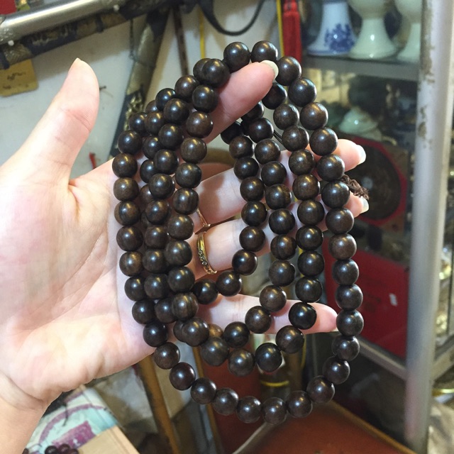 Dây tràng hạt gỗ gụ 108 hạt