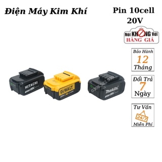 Pin máy siết bulong, máy khoan pin dewalt - hitachi - makita 10cell hàng cao cấp pin tốt