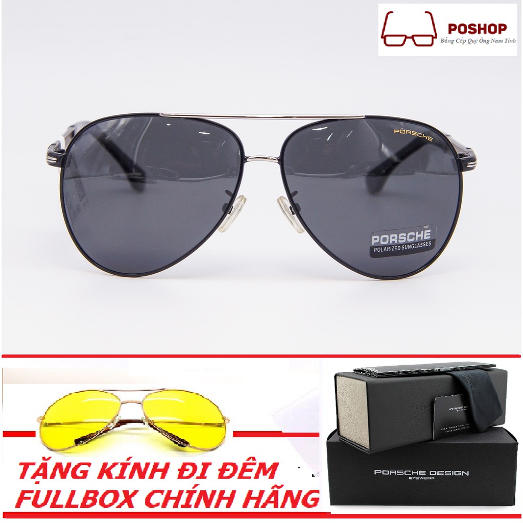 MẮT KÍNH NAM 8738 Cao Cấp chống UV400 TRÒNG POLARIZED TẶNG KÍNH ĐI ĐÊM HOT TREND