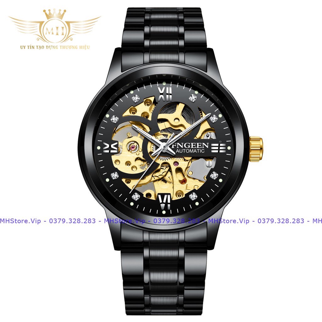 Đồng Hồ Cơ Nam Fngeen 6018  Đính Đá Sang Trọng , Chống Nước , cơ lộ máy chính hãng sang trọng, bảo hành 12 tháng | BigBuy360 - bigbuy360.vn