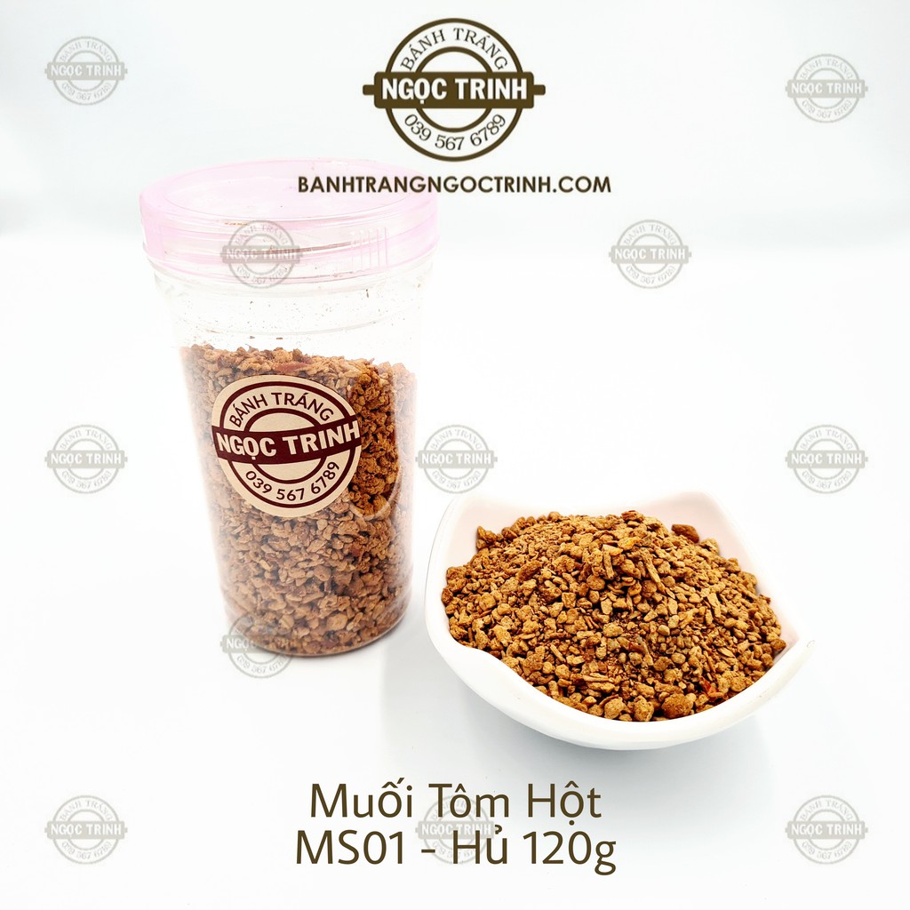 (MS01 120g) Muối tôm Tây Ninh dạng hột siêu ngon bánh tráng Ngọc Trinh