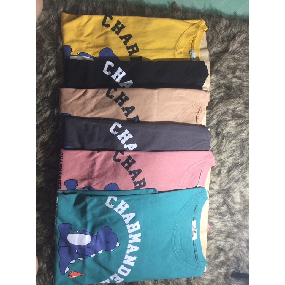 áo thun nam nữ in hình khủng long, áo phông unisex from rộng chất cottong mát mịn thấm hút mồ hôi cao