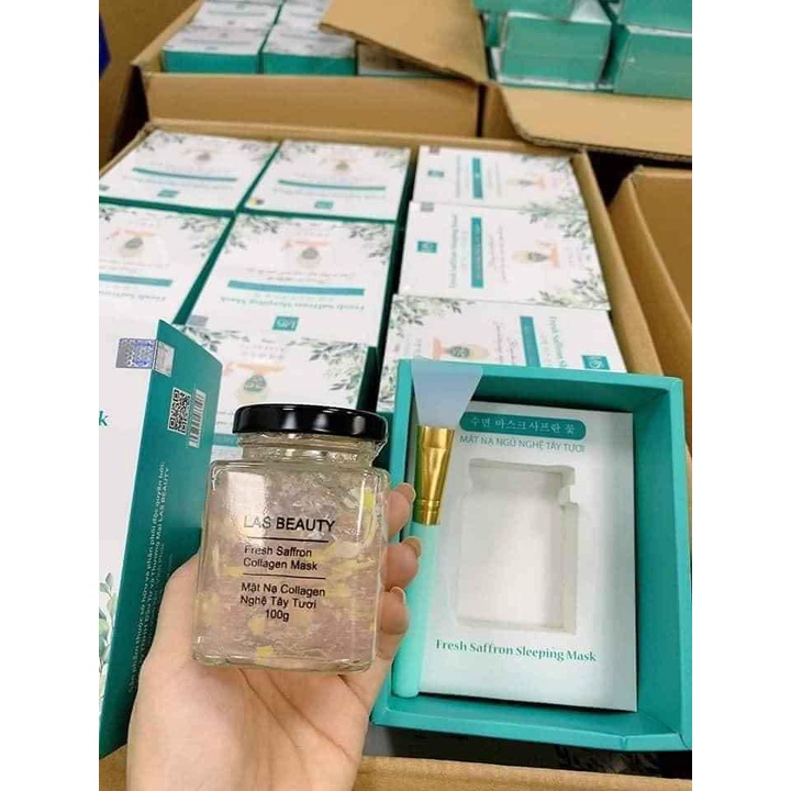 Mặt nạ las beauty mặt nạ ngủ nhụy hoa nghệ tây las beauty