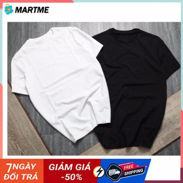 FreeShip Đơn 50K- xả kho áo Thun Trơn Nam Nữ Thời trang 4 Mùa 2 Tông Màu trắng đen