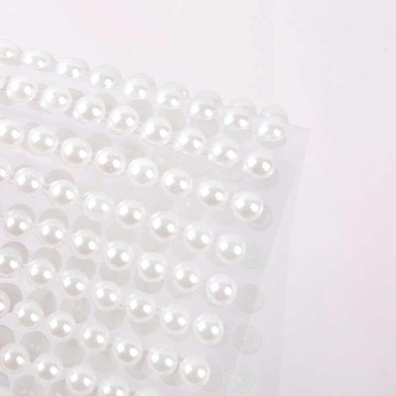 1 Tấm Sticker Ngọc Trai 3D Kích Thước 3/4/5/6mm Dán Trang Trí Móng Tay Đa Năng Chống Thấm Nước