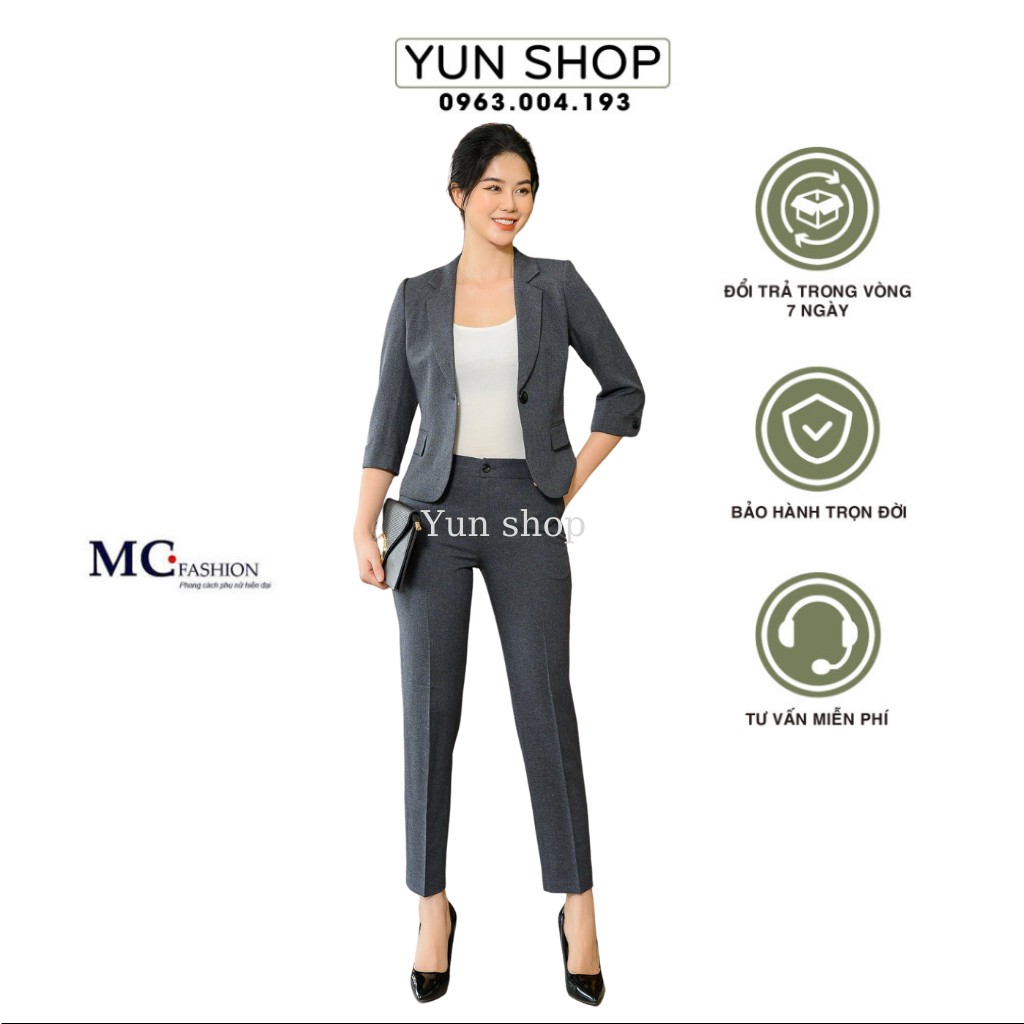 Áo Vest Nữ,Vest Công Sở Blazer Đẹp Kiểu Dáng Tay Lỡ, Mùa Thu Đông Chuẩn Hãng MC fashion Màu Đen Xám Đẹp