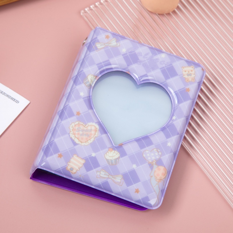 Album Đựng Ảnh 40 Ngăn 3 Inch Hình Trái Tim Hoạt Hình