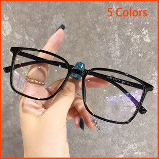 2020 Retro Vuông Ins Nữ Kính Mắt Chống Ánh Sáng Xanh Kẹo Kính Mắt Ống Kính Trong Suốt Học Sinh Quang Cận Thị Kính