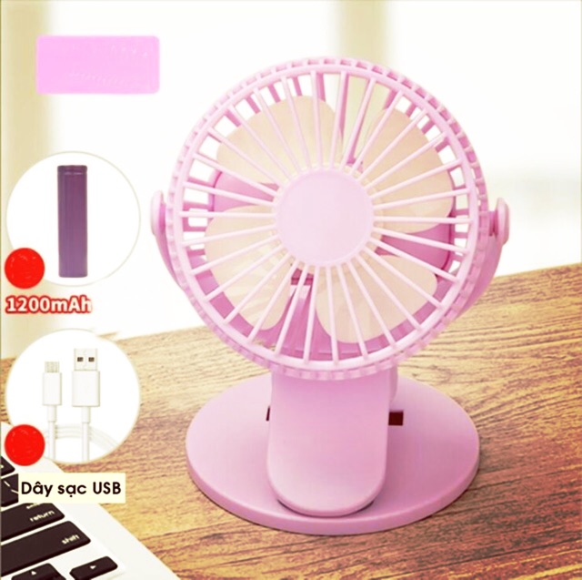 Quạt kẹp bàn, kẹp xe đẩy cho em bé 360 độ | BigBuy360 - bigbuy360.vn