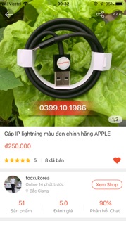 Cáp IP lightning màu đen Beats chính hãng Apple