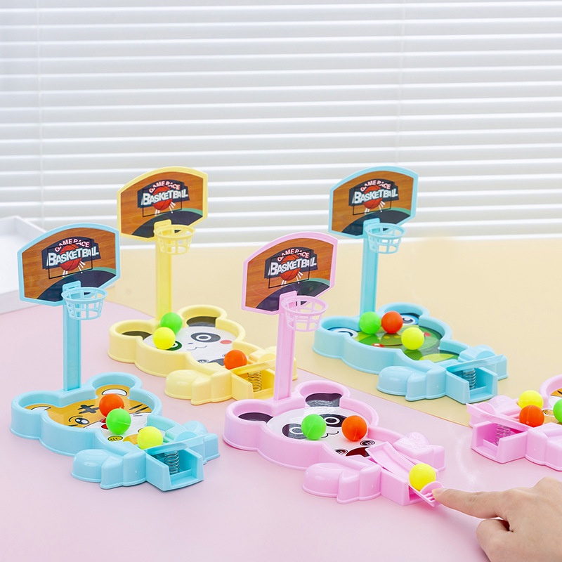 Đồ Chơi Máy Bắn Bóng Rổ Mini Kiểu Hoạt Hình Động Vật Dễ Thương Cho Bé