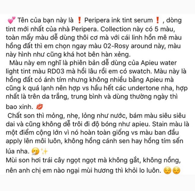 Son Peripera ink tint serum | BigBuy360 - bigbuy360.vn