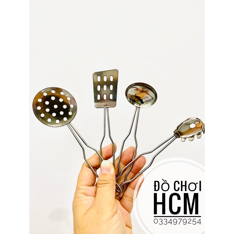 [INOX THẬT] Đồ chơi nấu ăn bằng inox 10 món dành cho bé thích nấu ăn nhà bếp cắt thái hoa quả trái cây