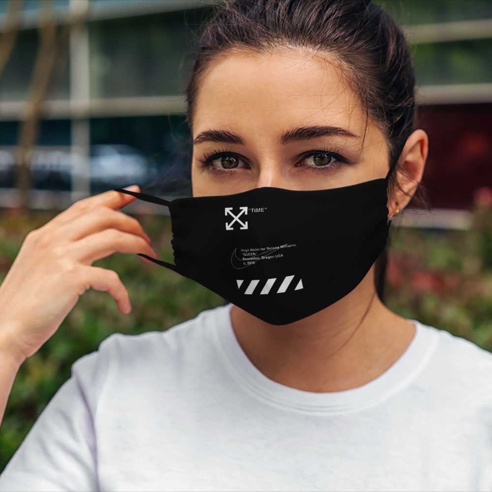 Khẩu trang vải 3d O.f.f_W.h.i.t.e_ _3003 CARTWELL vải cotton 100% kháng khuẩn có thể giặt và tái sử dụng dành cho nam nữ