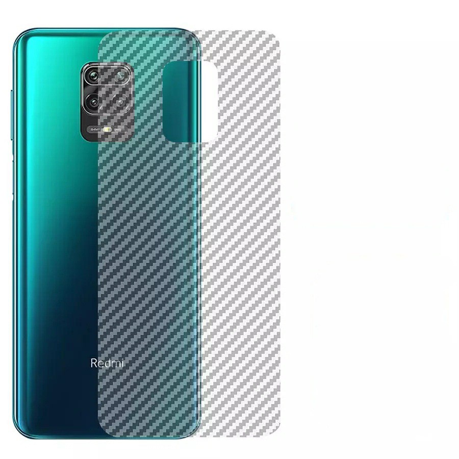 Dán lưng Carbon Redmi Note 9s / Note 9 Pro 5G / Redmi 9T / Mi 10T Lite / Redmi 10x 4g chống mồ hôi vân tay tặng giấy lau