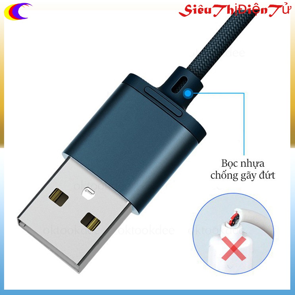 CÁP SẠC NHANH REMAX RC 131th 3 ĐẦULIGHTNING MICRO USB TYPEC SẠC CHO TẤT CẢ ĐIỆN THOẠI IPHONE SAMSUNG