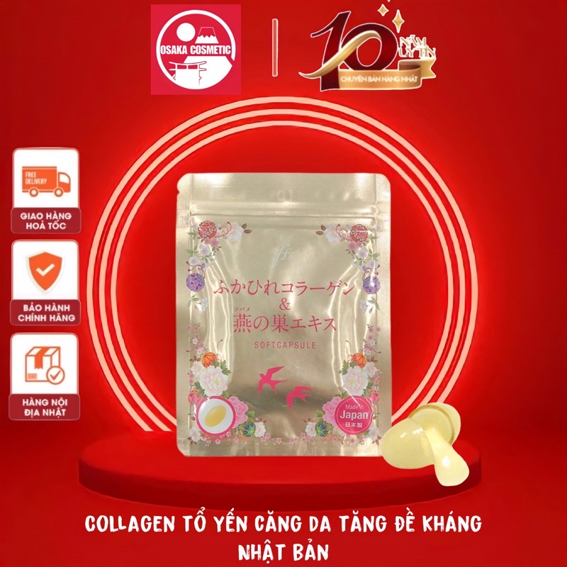 Viên Koharu Collagen tươi chiết xuất tổ yến Nhật Bản Pasode 30 viên - Collagen yến tươi Nhật Bản (Japan)