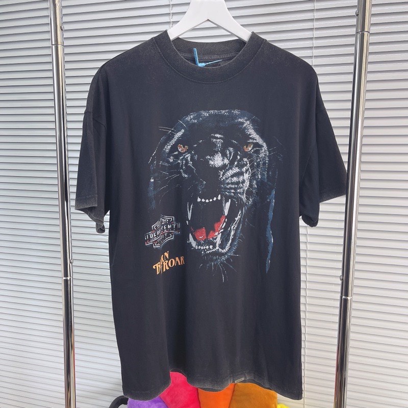 Áo Tee REPRESENT Born to Ride Panther Vintage Black T-Shirt