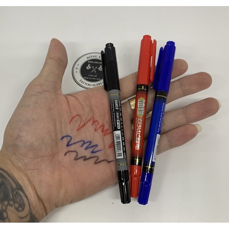 Bút vẽ định hình lên da lau không trôi màu đen hàng có sẵn