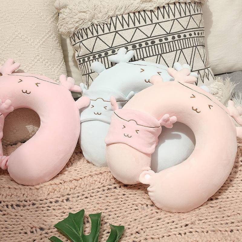 Bộ Gối Kê Cổ Hình Chữ u Bằng Cao Su Non Bảo Vệ Mắt Khi Đi Du Lịch