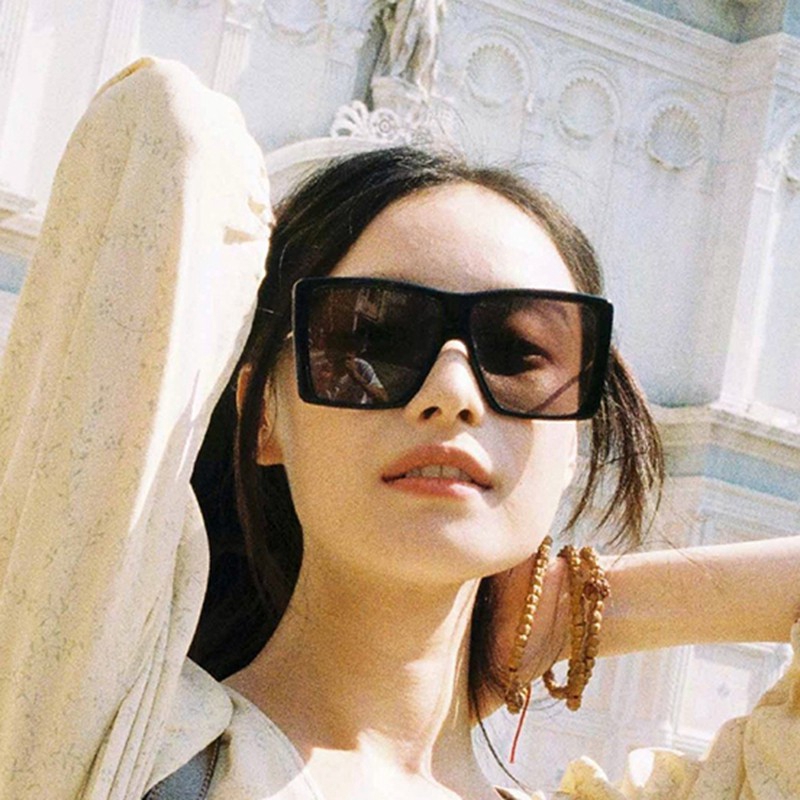 Korean Fashion Wild Retro Hip Hop Personality Jelly Big Frame Half-metal Sunglasses
