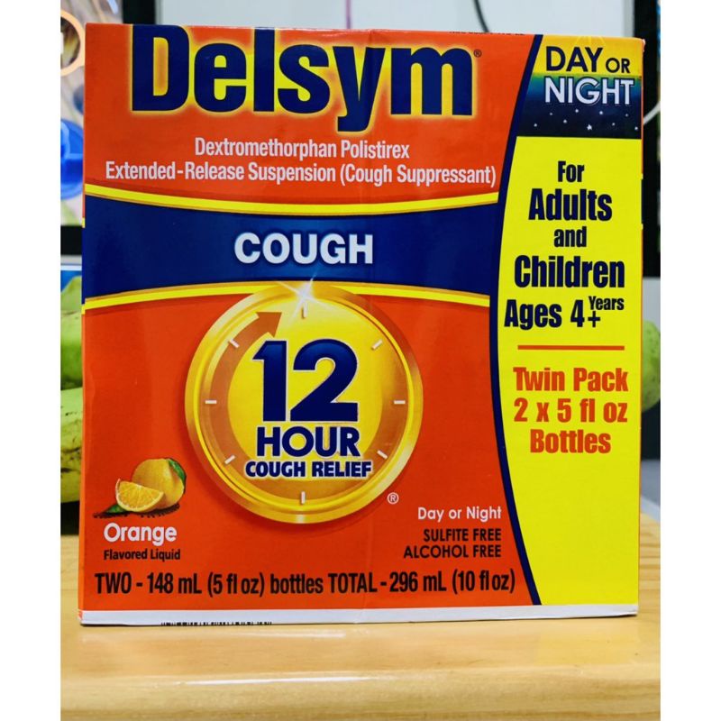 Siro giảm ho Delsym Couch 12 hrs 148ml cho người lớn và trẻ 4+