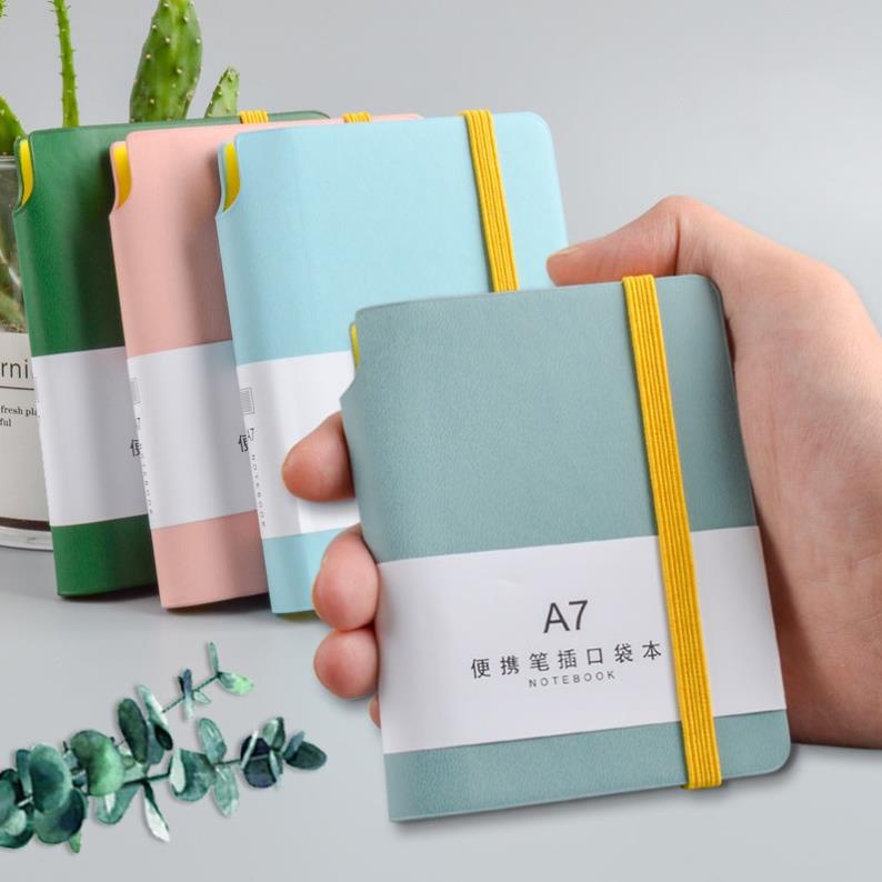 Sổ ghi chép SOLANO sổ tay bìa da PU trơn A6 A7 96 trang tiện dụng SN-001389