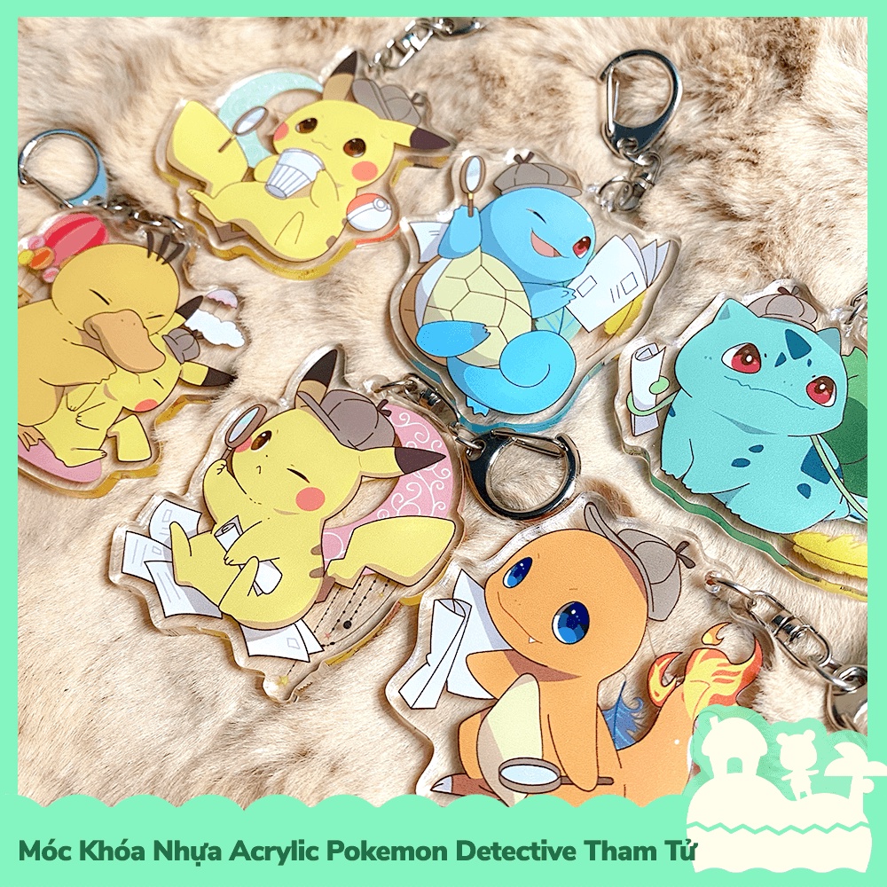 [Sẵn VN - NowShip] Móc Khóa Keychain Acrylic Nhựa Trong Anime Manga Detective Thám Tử