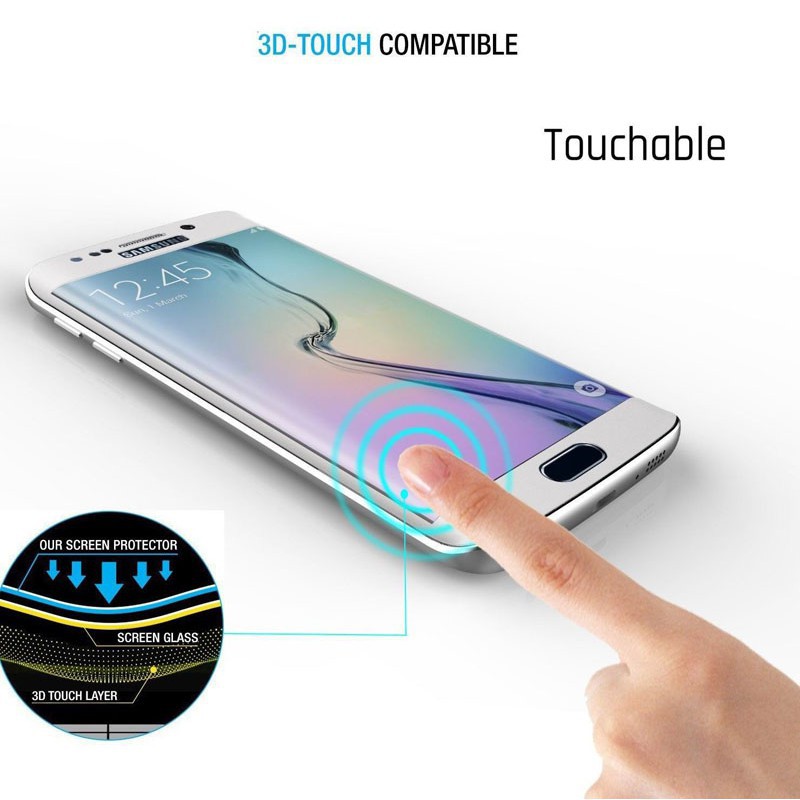 Kính Cường Lực Mặt Cong 3D Bảo Vệ Toàn Màn Hình Cho Samsung S7 / S7 Edge