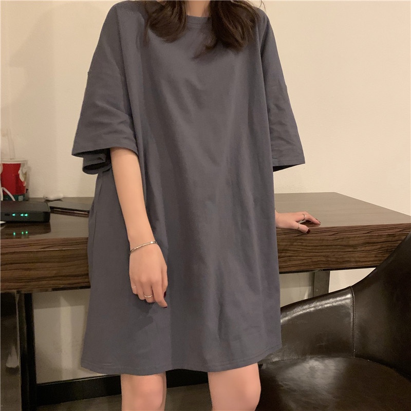 SUXI Áo Thun Tay Ngắn Màu Sắc Đơn Giản Dễ Phối Đồ Thời Trang Mùa Hè Cho Nữ