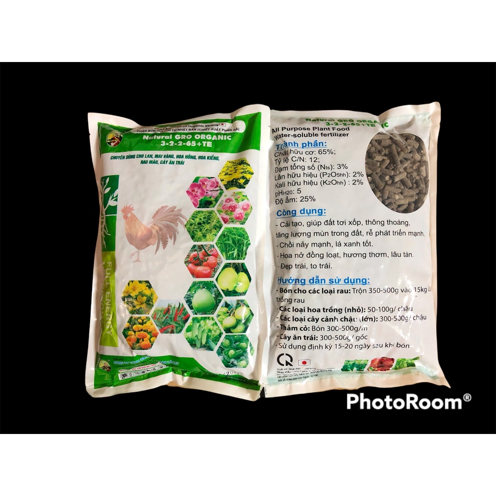 Phân Gà Nhật Hữu Cơ Sử dụng Cho Rau Màu Cây Ăn Trái Cây Kiểng Không Gây Mùi Gói 1kg