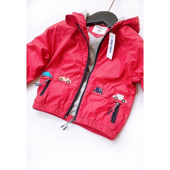 [DƯ XỊN] ÁO KHOÁC GIÓ NHẸ OLD NAVY HOẠ TIẾT OTO BÉ TRAI THU ĐÔNG